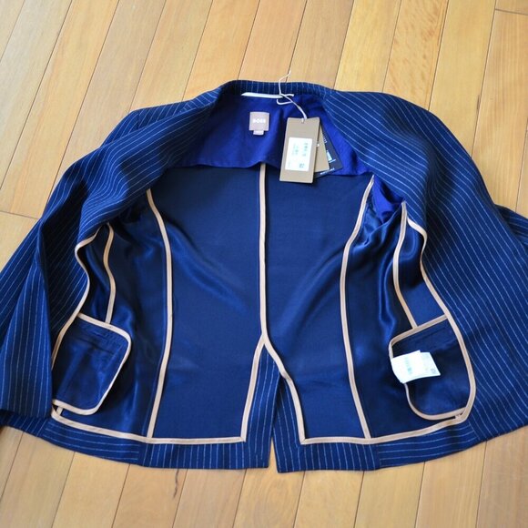BOSS Jocalua Pinstripe Blazer Size 0 - Picture 3 of 16